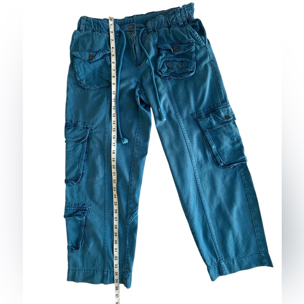 We The Free Tahiti Cargo Pants W’s M Lake Victoria Blue Cargo Joggers Utility - Picture 8 of 16